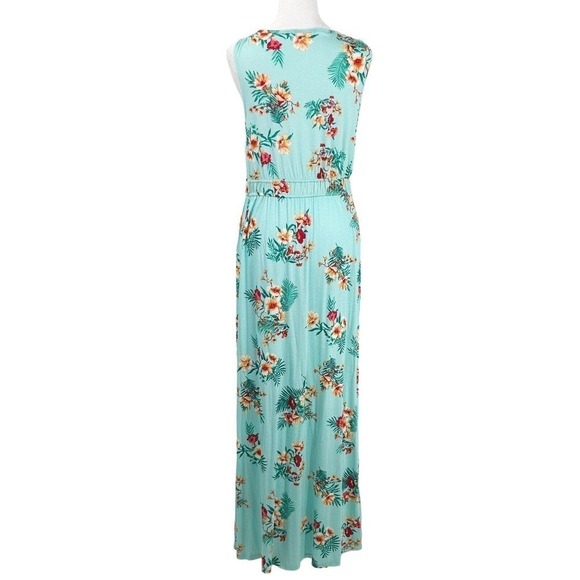 Olive+Oak Orchard Mint Floral Sleeveless V Neck Maxi Size Large - Picture 4 of 15